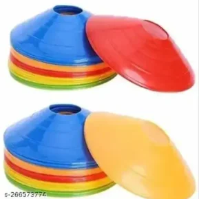10 Pack Disc Cones Set for Agility Training, Football, Kids, Sports – 3 Colors