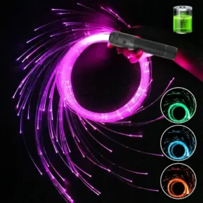 Rechargeable LED Fiber Optic Whip, 6 Feet Long Sensory Light.