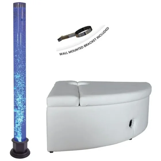 Sensory Bubble Tube & Fibre Optic with Corner Sofa Plateform