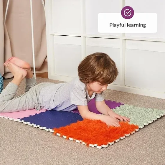 Sensory Tiles – Textured Floor Mats | Sensory Toys for Tactile Play (Pack of 6 Tiles) - Image 2